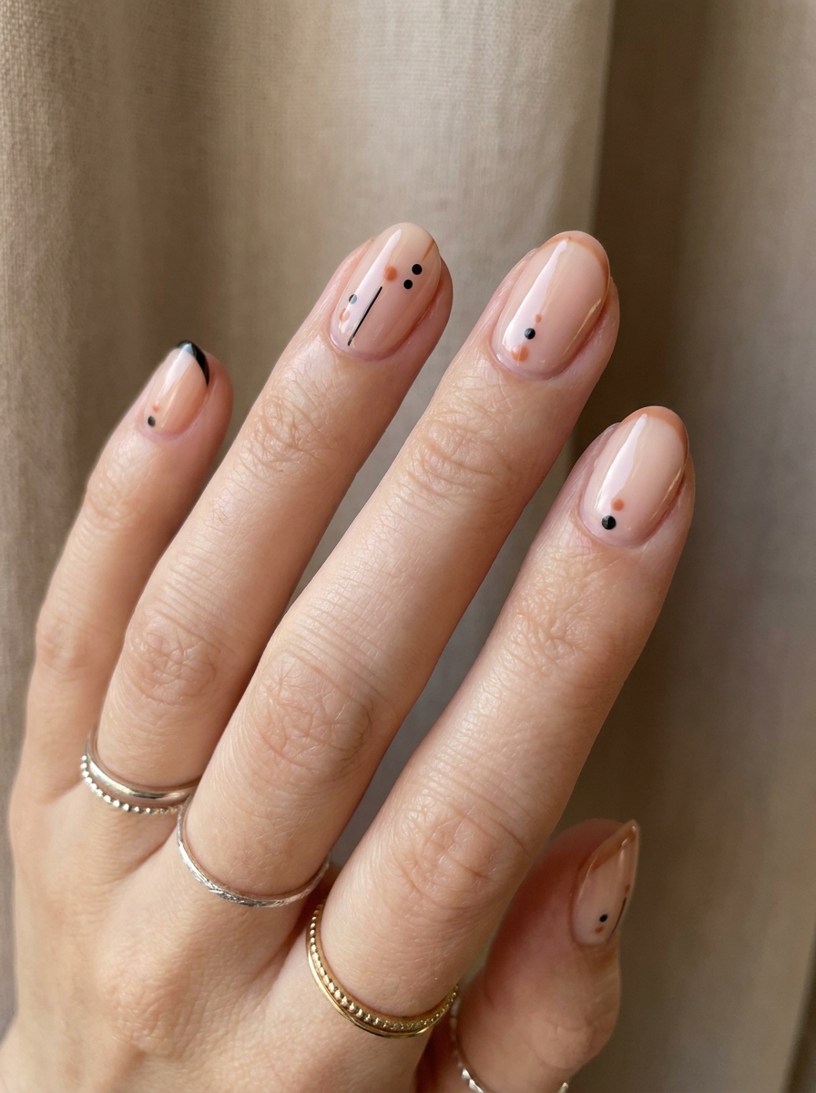 Black and Orange Micro Nails als Halloween Nägel Inspiration 2026